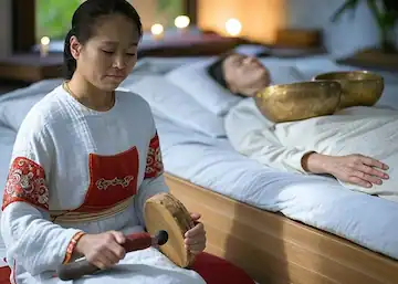 Voyage sonore avec sonothérapie aux bols chantants tibétains et instruments thérapeutiques